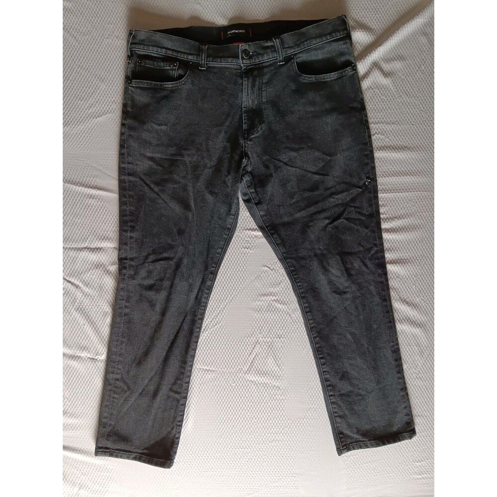 Bluffworks Departure 2.0 Jeans Men’s 36x27 Black Denim Regular Fit Coolmax EUC